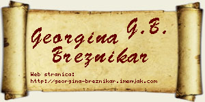 Georgina Breznikar vizit kartica